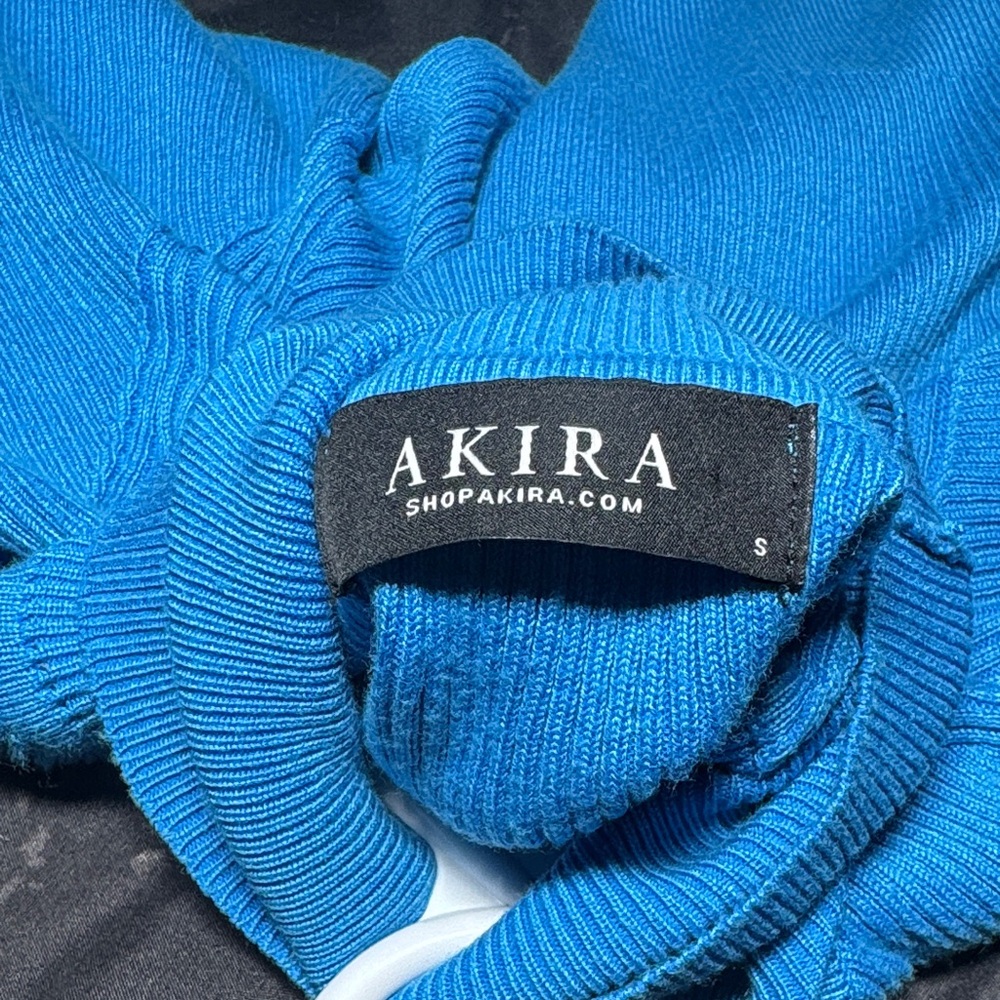 AKIRA Vibrant Blue Turtleneck Sweater - Picture 2 of 4
